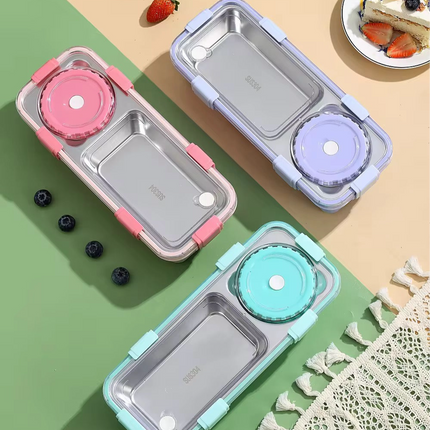 Sleak 2-Compartment Bento Lunch Box - KIQOO