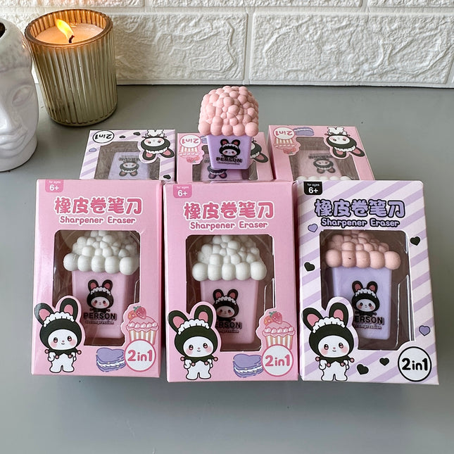 Popcorn sharpener eraser (buy 1 get 1 free)