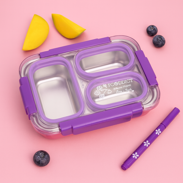 Kiqoo Bright Bite Bento Leak-Proof Lunch Box