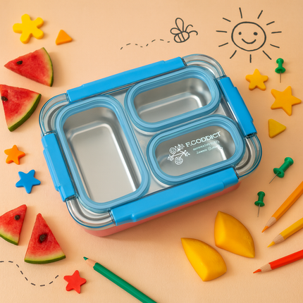 Kiqoo Bright Bite Bento Leak-Proof Lunch Box