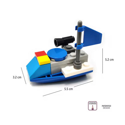 Kiqoo Lego Boat Sharpener 🚤✏️
 (Patrol Yacht)