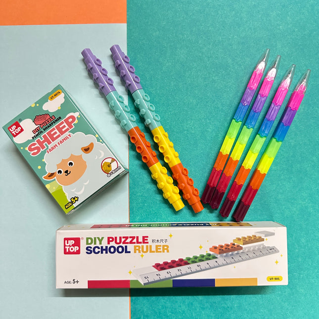 Lego build & play stationery combo - KIQOO