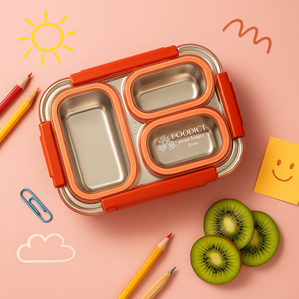Kiqoo Bright Bite Bento Leak-Proof Lunch Box