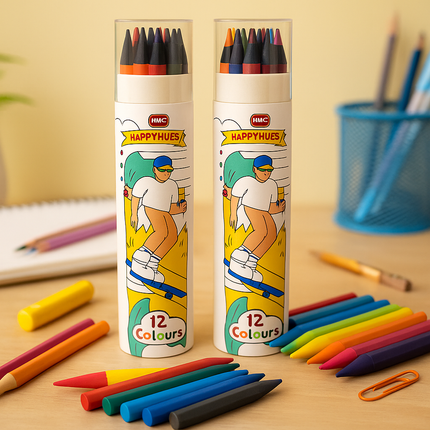 Kiqoo ColorBurst Pencils (12 Shades) 🌈✏️