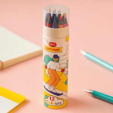 Kiqoo ColorBurst Pencils (12 Shades) 🌈✏️