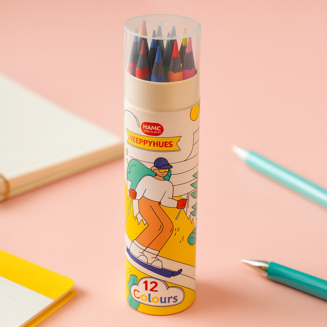 Kiqoo ColorBurst Pencils (12 Shades) 🌈✏️