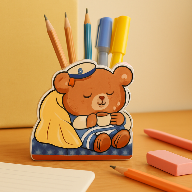 Kiqoo CozyBear Pen Stand 🐻🖊️