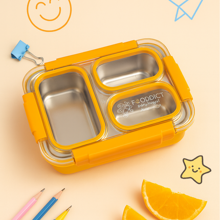 Kiqoo Bright Bite Bento Leak-Proof Lunch Box