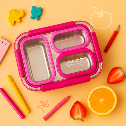 Kiqoo Bright Bite Bento Leak-Proof Lunch Box