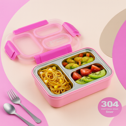 Kiqoo Bright Bite Bento Leak-Proof Lunch Box