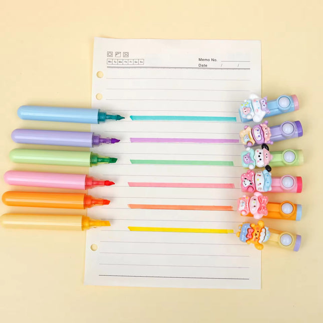 Sweet sanrio highlighters (Pack of 3) - KIQOO