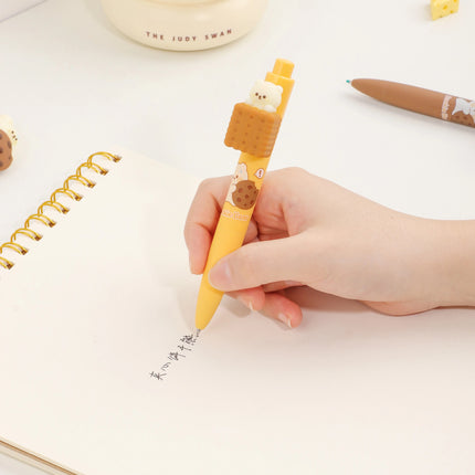 Cookie Bear Pen Set – Cute Dessert-Inspired Stationery 🍪🐻✏️