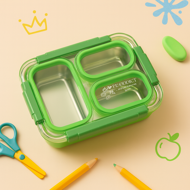 Kiqoo Bright Bite Bento Leak-Proof Lunch Box