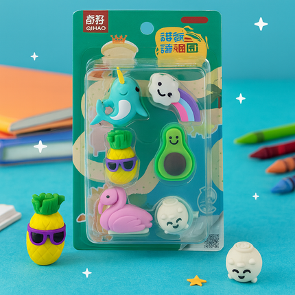 Kiqoo Greens Eraser pack (Assorted)