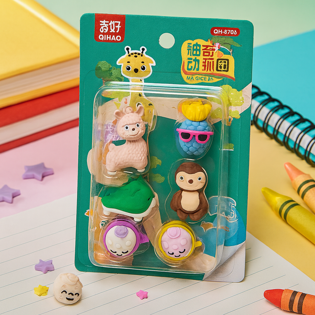 Kiqoo Greens Eraser pack (Assorted)