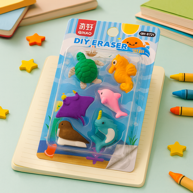 Kiqoo Marine Eraser pack (Assorted)