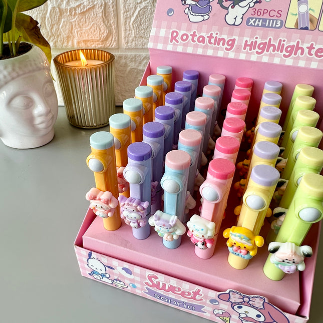 Sweet sanrio highlighters (Pack of 3) - KIQOO